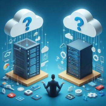 Cloud vs. Inhouse-Server: Was ist die beste Wahl? Bild: Bing - KI